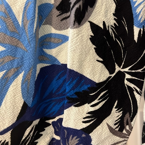 KS Island swim coverup poncho w/hood and pocket blu/wht Hawaiian floral 2X plus - Picture 5 of 16